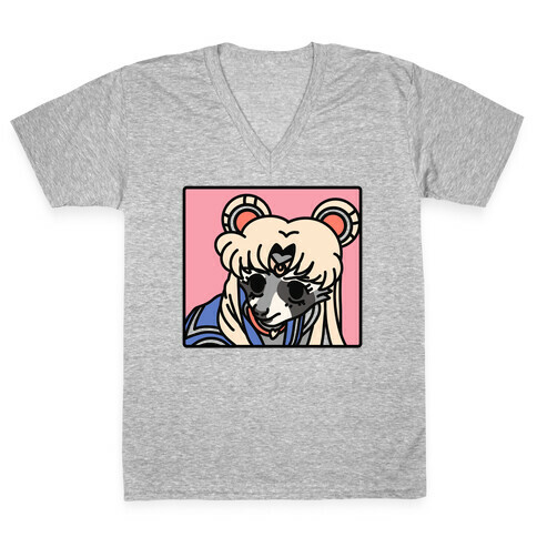 Sailor Moon Redraw Raccoon V-Neck Tee Shirt