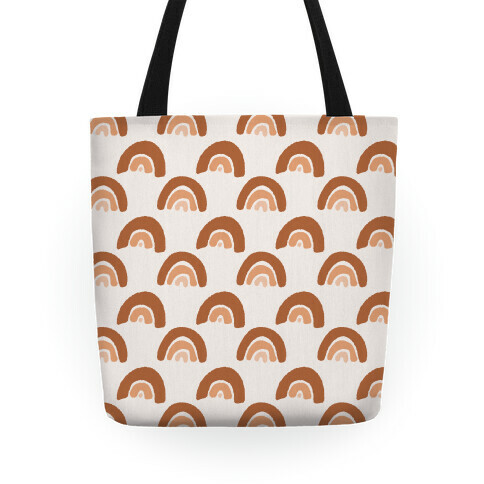 Desert Rainbow Terra Cotta Boho Pattern Tote