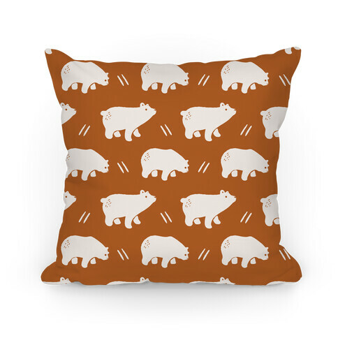 Bear Rust Boho Pattern Pillow