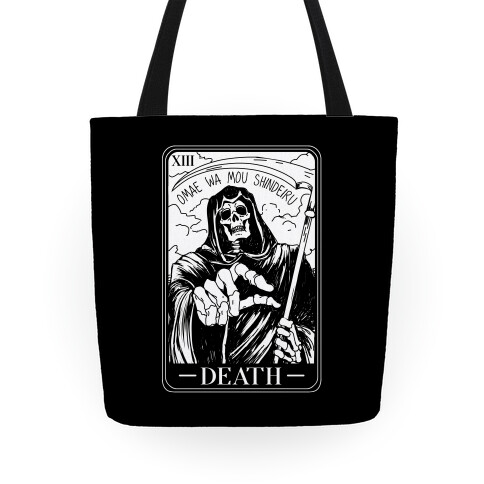 Omae Wa Mou Shindeiru Death Tarot Card Tote