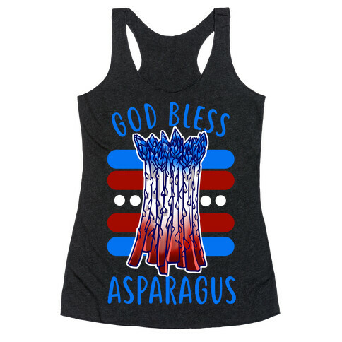 God Bless Asparagus Racerback Tank Top