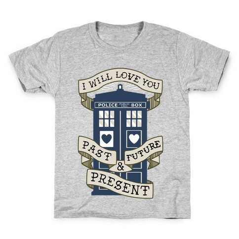 Doctor Who Love Past Future Present Kids T-Shirt