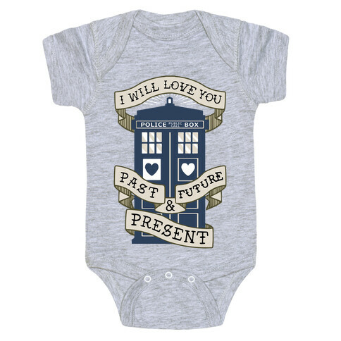 Doctor Who Love Past Future Present Baby One-Piece