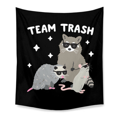 Team Trash Opossum Raccoon Rat Tapestry