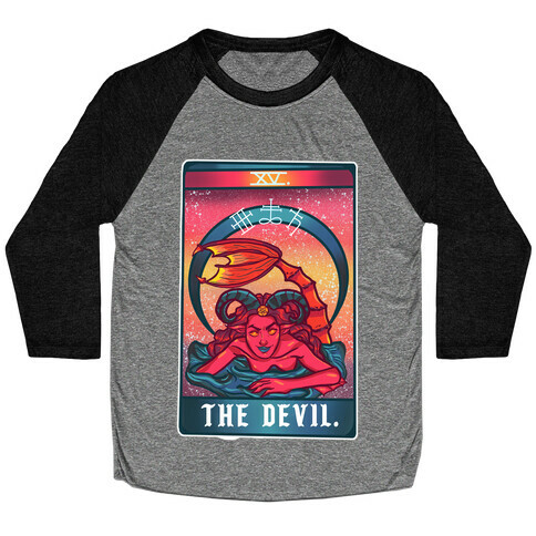 The Devil Siren Tarot Baseball Tee