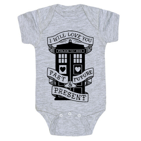 Doctor Who Love Past Future Present Baby One-Piece