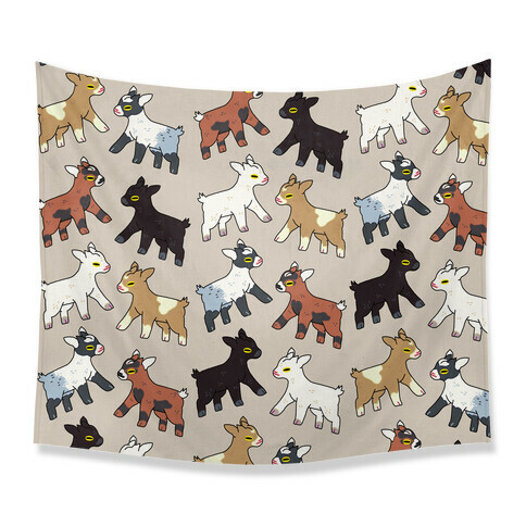 Baby Goats On Baby Goats Pattern Tapestry