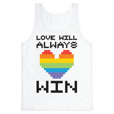 Love Will Always Win Pixel Heart Tank Top