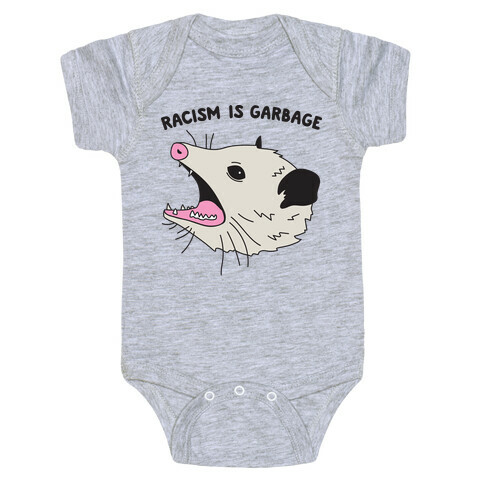 Racism Is Garbage Possum Baby One-Piece