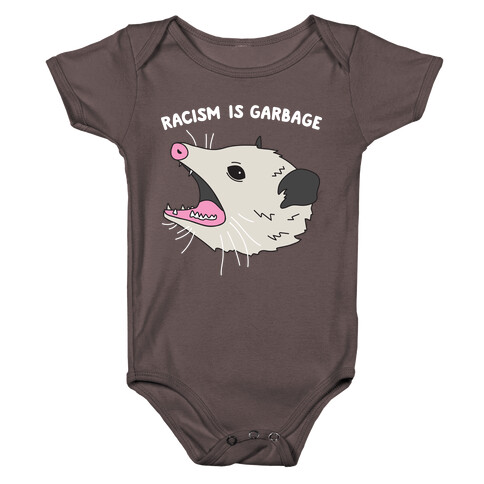 Racism Is Garbage Possum Baby One-Piece