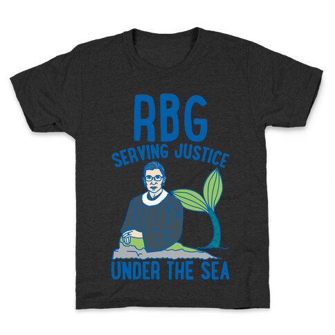 RBG Serving Justice Under The Sea White Print Kids T-Shirt