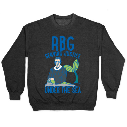 RBG Serving Justice Under The Sea White Print Pullover