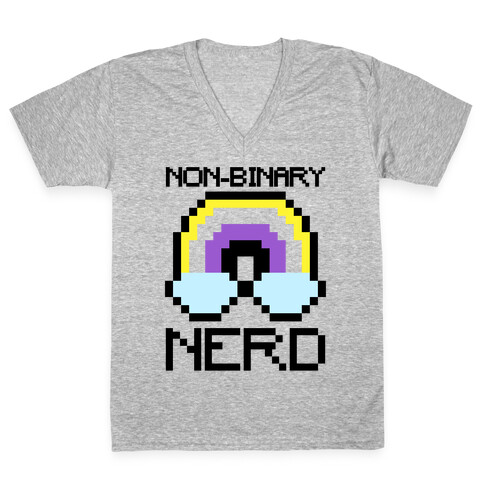 Non-Binary Nerd  V-Neck Tee Shirt