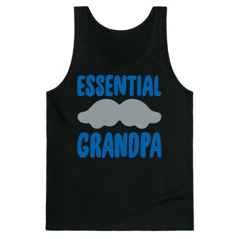 Essential Grandpa White Print Tank Top