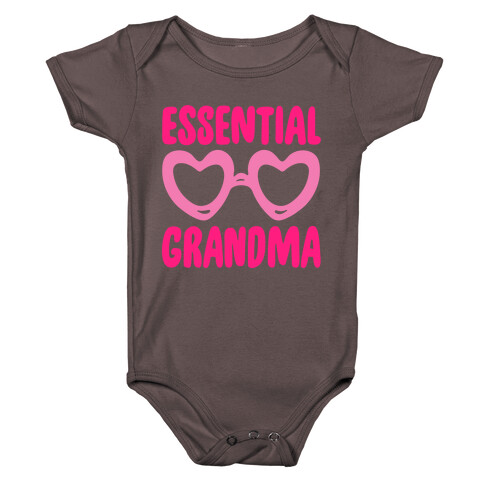 Essential Grandma White Print Baby One-Piece