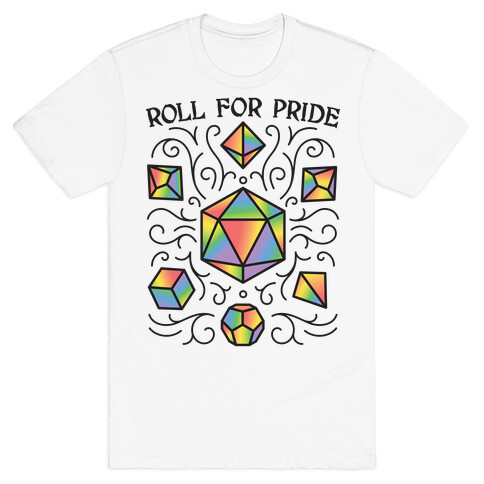 Roll For Pride DnD Dice T-Shirt