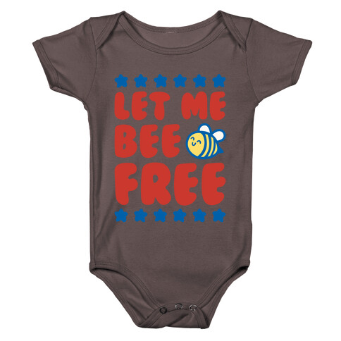 Let Me Be Free White Print Baby One-Piece