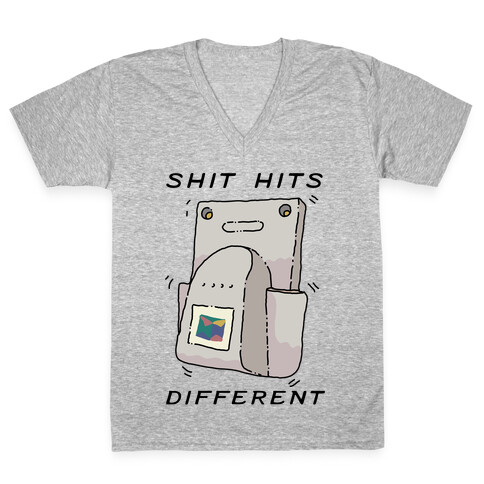 Shit Hits Different (Rumble Pack) V-Neck Tee Shirt