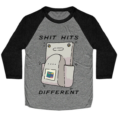 Shit Hits Different (Rumble Pack) Baseball Tee