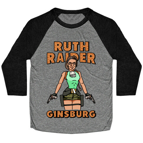 Ruth Raider Ginsburg Parody Baseball Tee