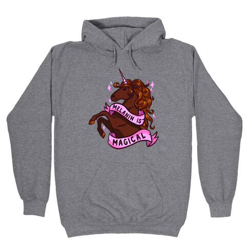 Melanin is Magical Unicorn Hooded Sweatshirt