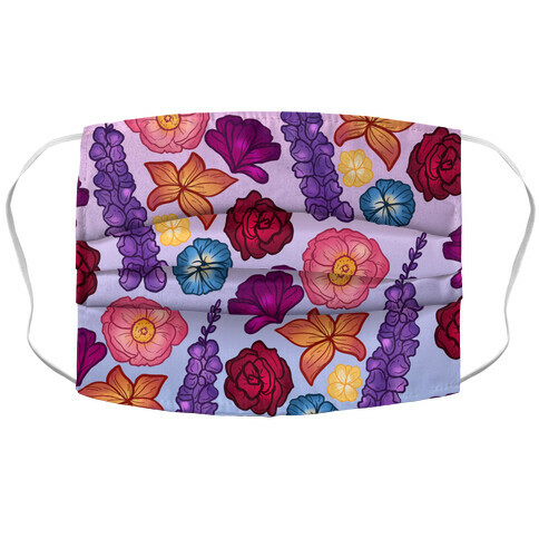 Flowery Pattern Accordion Face Mask