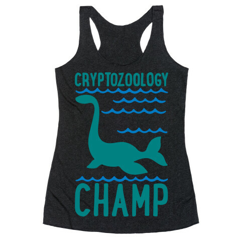 Cryptozoology Champ White Print Racerback Tank Top