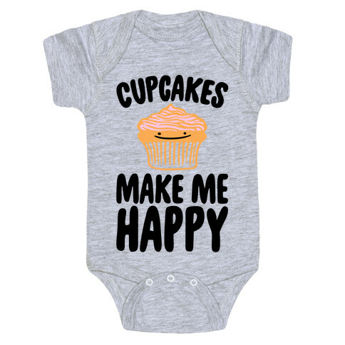Cupcakes Make Me Happy Baby One-Piece