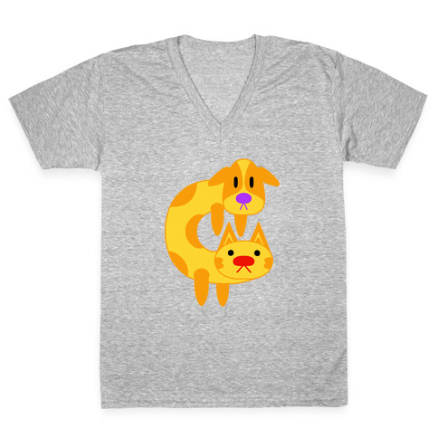 Dogcat V-Neck Tee Shirt