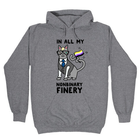 Nonbinary Finery Feline Hooded Sweatshirt