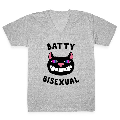 Batty Bisexual V-Neck Tee Shirt