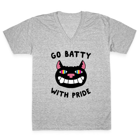 Batty with Pride V-Neck Tee Shirt