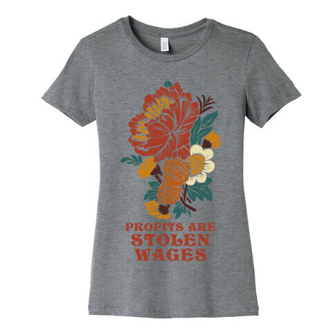 Profits are Stolen Wages Womens T-Shirt