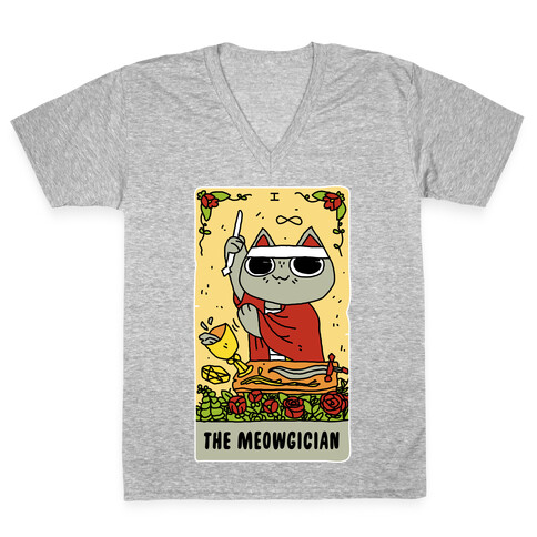 The Meowgician V-Neck Tee Shirt