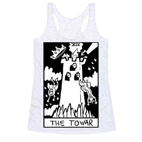 Badly Drawn Tarots: The Tower Racerback Tank Top