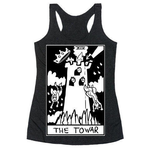 Badly Drawn Tarots: The Tower Racerback Tank Top