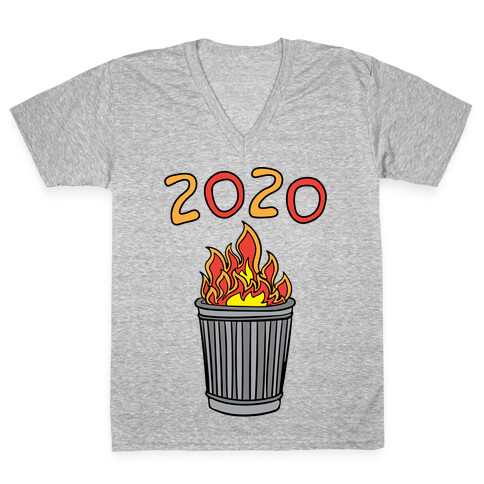 2020 Trash Fire V-Neck Tee Shirt