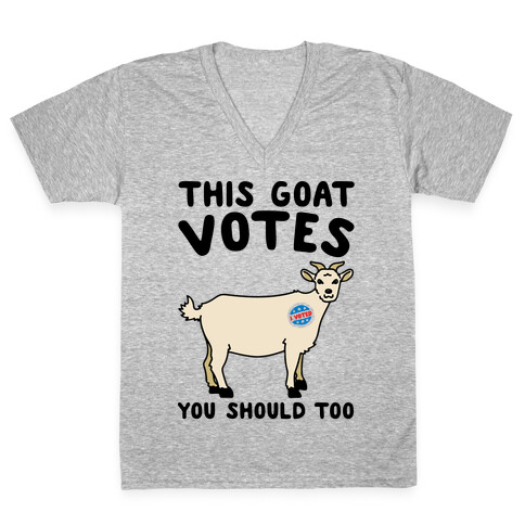 This Goat Votes V-Neck Tee Shirt