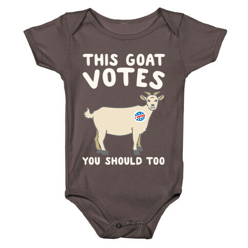 This Goat Votes White Print Baby One-Piece