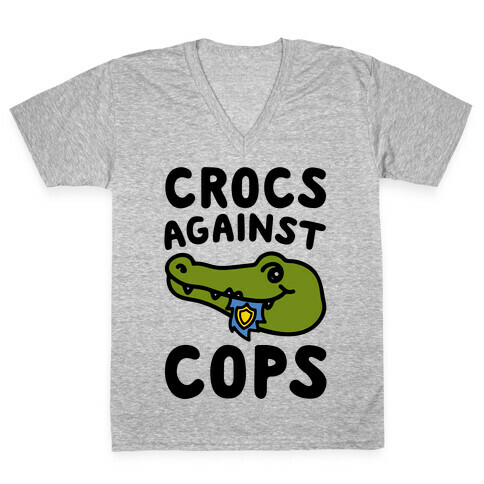 Crocs Against Cops V-Neck Tee Shirt