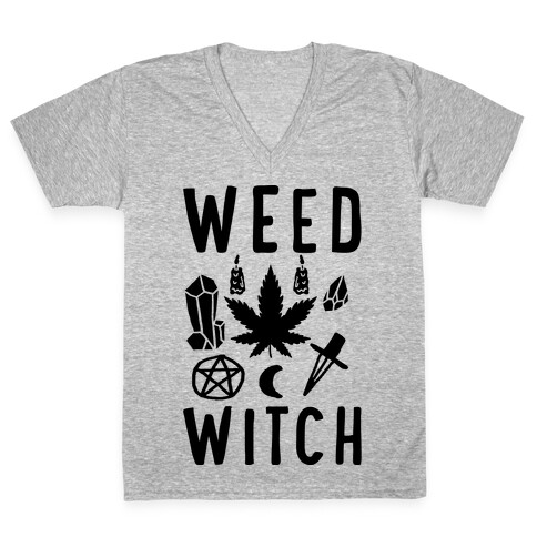 Weed Witch V-Neck Tee Shirt