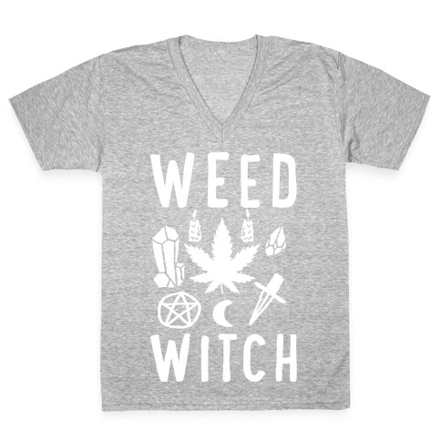 Weed Witch V-Neck Tee Shirt