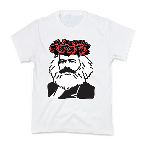Flower Crown Karl Marx Kids T-Shirt