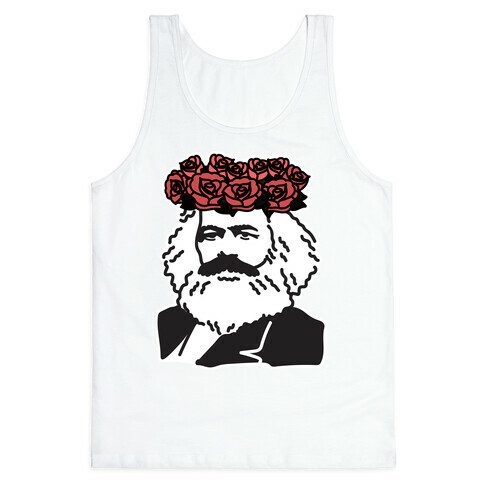 Flower Crown Karl Marx Tank Top