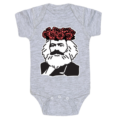 Flower Crown Karl Marx Baby One-Piece