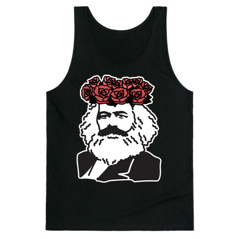 Flower Crown Karl Marx Tank Top