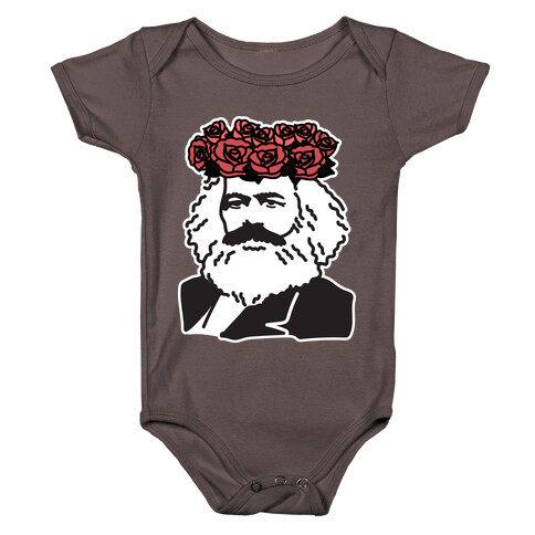 Flower Crown Karl Marx Baby One-Piece