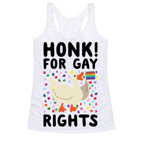 Honk For Gay Rights Racerback Tank Top
