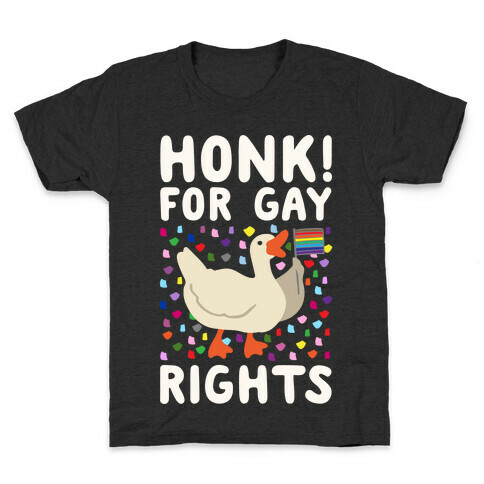 Honk For Gay Rights White Print Kids T-Shirt