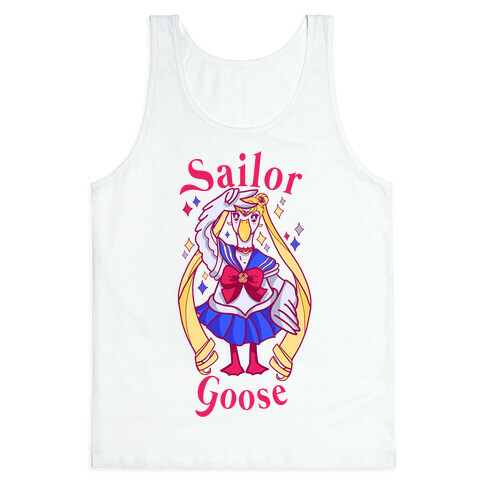 Sailor Goose White Tank Top